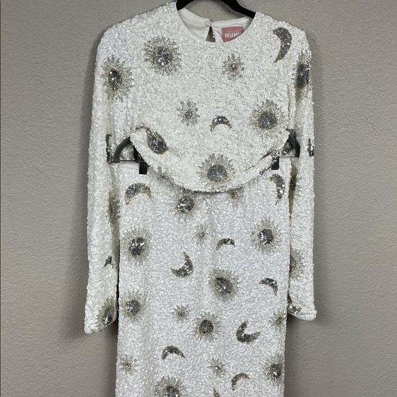 New Show Me Your Mumu Celestial Sequin Sun Moon RSVP Skirt Last Call Top Set L - Picture 7 of 13